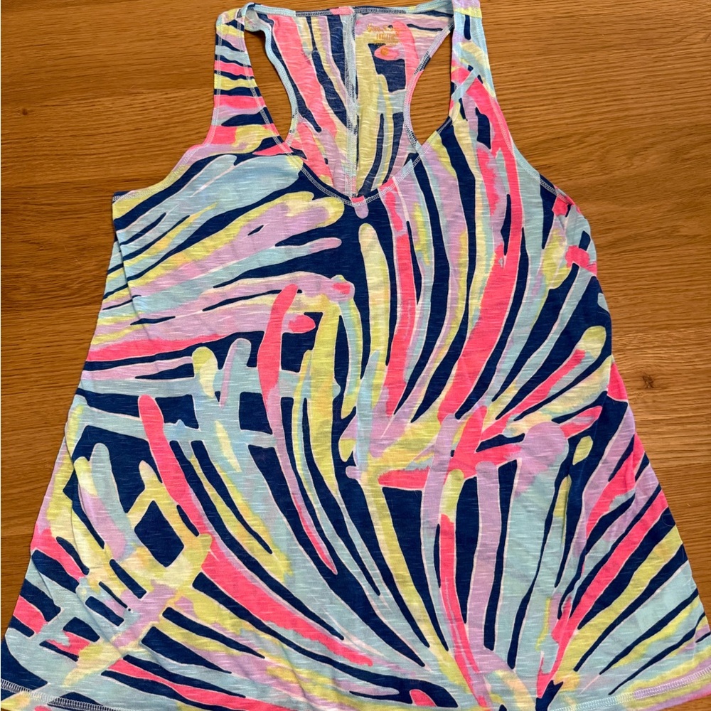 Lilly Pulitzer Luxletic Tank in Pink and Blue